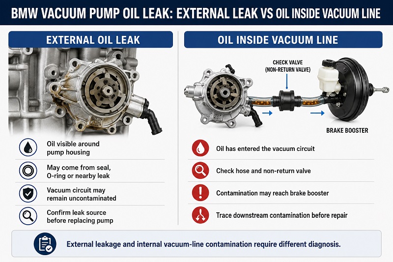 external oil leak vs oil inside vacuum line external oil leak vs oil inside vacuum line